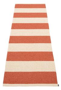 Opečnato oranžen/kremno bel zunanji in notranji tekač 70x225 cm Bob Brick – Pappelina