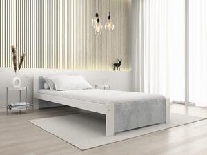 Postelja IKAROS 90 x 200 cm, beton/bela Posteljno dno: Brez posteljnega dna, Vzmetnica: Vzmetnica Deluxe 10 cm