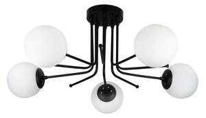 Črna stropna svetilka Squid Lighting Star, višina 34 cm