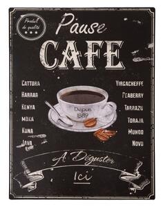 Kovinski dekorativni znak 25x33 cm Pause Café – Antic Line