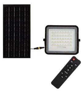 LED Zunanji solarni reflektor LED/10W/3,2V IP65 6400K črna + Daljinski upravljalnik