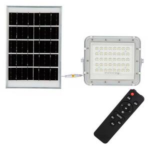 LED Zunanji solarni reflektorska LED/10W/3,2V IP65 4000K bela + Daljinski upravljalnik