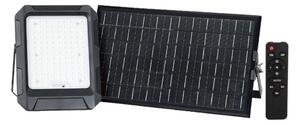 LED Solarni reflektor LED/15W/3,7V IP65 4000K črna + Daljinski upravljalnik