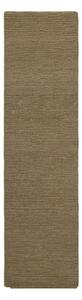 Kaki zelen ročno tkan volnen tekač 80x230 cm Harris Boucle – Flair Rugs