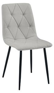Sivi stol LIBRA PLATINUM GREY s črnimi nogami