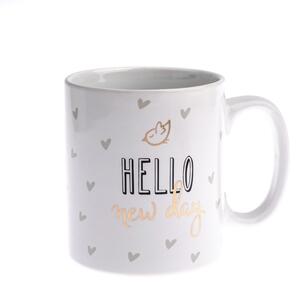 Porcelanasta skodelica Dakls Hello New Day, 650 ml