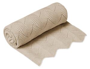 Bež pletena otroška odeja iz organskega bombaža 80x100 cm Almond – Cam Cam Copenhagen