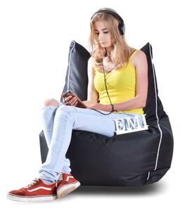 Stol z vrečo iz najlona črne barve EMI