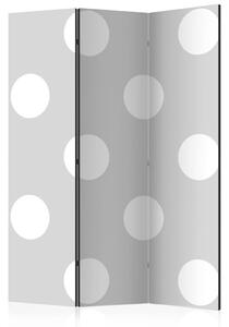 PARAVAN 135/172/3 cm bela, svetlo siva