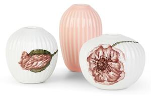 Komplet 3 miniaturnih porcelanastih vaz Kähler Design Hammershøi Poppy