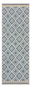 Rumeno-modra notranja in zunanja preproga 80x230 cm Zia Trellis – Flair Rugs