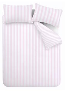 Bela/rožnata enojna posteljnina 135x200 cm Stripe Tease – Sassy B