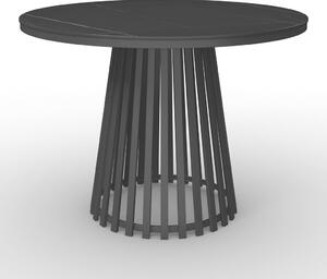 Bessagi Home Jedilna Miza Pela, Črna, Ø 110cm