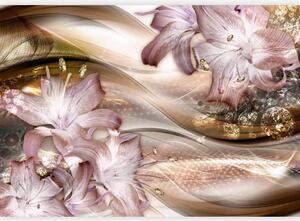 Artgeist Fototapeta Lilies On The Wave, 150x105cm