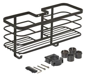 Črna kopalniška polica Metaltex Origin