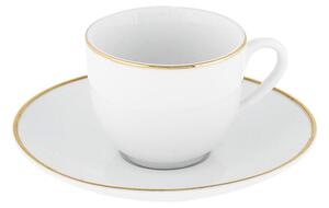 Bele porcelanaste skodelice v kompletu 6 ks 100 ml Gold Chic – Villa Altachiara