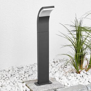 Lucande Timm LED stenska svetilka, 60 cm, antracit, kovina, IP54, Črna, Aluminij, Sodobni