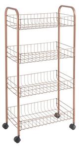 Kovinska mobilna polica v bakreni barvi 41x84 cm Ascona - Metaltex