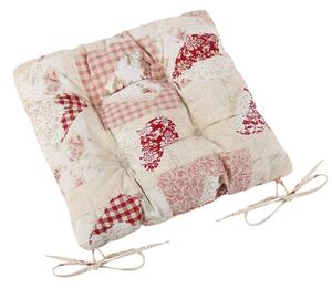 Bellatex Blazina za sedenje Ema Patchwork Heartroza , 40 x 40 cm