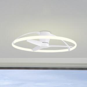 Mantra Iluminación Pametni LED stropni ventilator Nepal, bel, DC, tiho delovanje, zatemnjen, Bela, Dnevna soba / jedilnica, Kovina, Sodobni