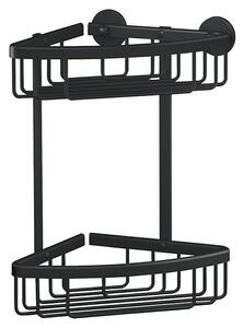 Tesa Aluxx Kotna tuš košara (Do x Š x V: 16,3 x 16,3 x 26,2 cm, Črna, Mat)