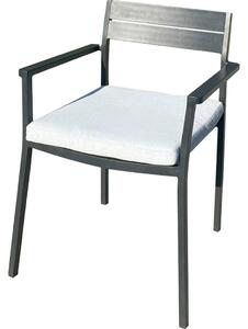 VRTNI STOL aluminij svetlo siva