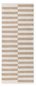 Bel/svetlo rjav obojestranski/ročno tkan volnen tekač 80x200 cm Vika – Hanse Home