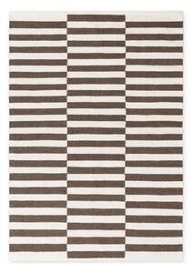 Bela/rjava obojestranska/ročno tkana volnena preproga 120x180 cm Vika – Hanse Home