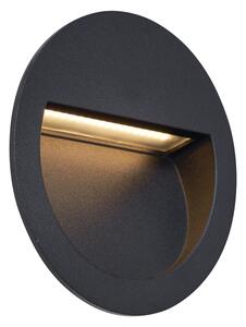 Moderna Vgradna Stenska Svetilka Črna z LED IP65 - Gem