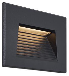 Moderna vgradna stenska svetilka črna 11,5 cm vklj. LED IP65 - Trem
