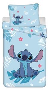 Modra enojna bombažna otroška posteljnina 140x200 cm Lilo and Stitch "Blue" – Jerry Fabrics