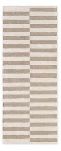 Bel/siv obojestranski/ročno tkan volnen tekač 80x200 cm Vika – Hanse Home