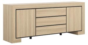 Komoda Etrteo 102, Hrast, Črna, 90x225x48cm