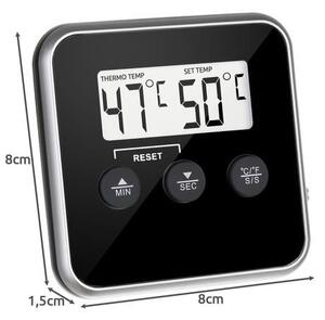 LCD kuhinjski termometer s sondo do 250°C