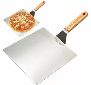 Močan inox lopar za pico 44cm leseno držalo