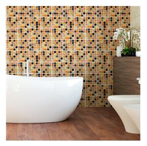 Komplet 9 stenskih nalepk Ambiance Wall Decal Tiles Mosaics Sanded Grade, 15 x 15 cm