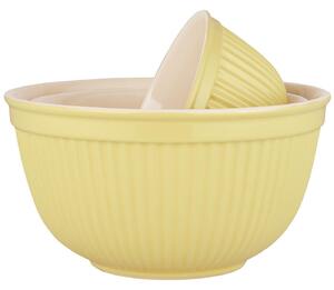 Rumene keramične sklede MYNTE LEMONADE, set 3 kos