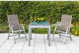 Gardenson Set Za Balkon Carrara, 3-Delno, Rjavosiva