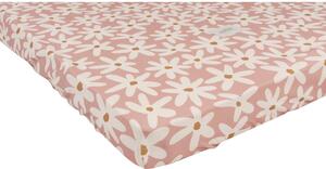 Napenjalna bombažna rjuha za otroško posteljico 60x120 cm Blush Daisies - Malomi Kids