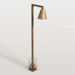 Moretti Luce LED-svetilka za pot Silva Disk, 80 x 19 cm, starinsko medenina, Bronasta / starinska medenina, Medenina, Podeželska hiša / Rustikalna