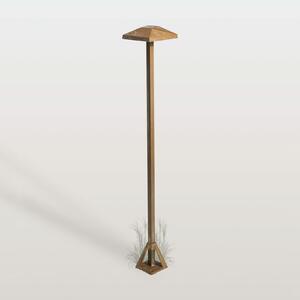 Moretti Luce LED-ulična svetilka Aura Edge, višina 80 cm, starinsko medenina, IP65, Bronasta / starinska medenina, Medenina, Podeželska hiša / Rustikalna