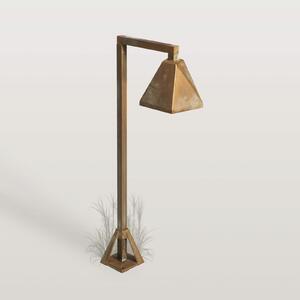 Moretti Luce LED-svetilka za podnožje Silva Edge, 50 x 19 cm, starinsko medenina, Bronasta / starinska medenina, Medenina, Podeželska hiša / Rustikalna