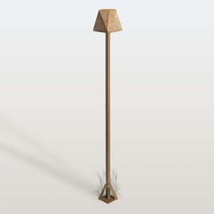 Moretti Luce LED-ulična svetilka Silva Edge, višina 100 cm, starinsko medenina, IP65, Bronasta / starinska medenina, Medenina, Podeželska hiša / Rustikalna