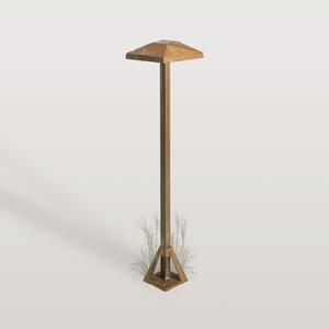 Moretti Luce LED-svetilka za podnožje Aura Edge, višina 50 cm, starinsko medenina, Bronasta / starinska medenina, Medenina, Podeželska hiša / Rustikalna
