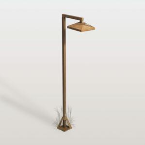 Moretti Luce LED-svetilka za pot Aura Edge, 80 x 19,5 cm, starinsko medenina, Bronasta / starinska medenina, Medenina, Podeželska hiša / Rustikalna