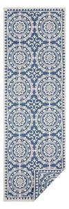 Modro-smetanova preproga za zunanjo uporabo NORTHRUGS Jardin, 80 x 350 cm