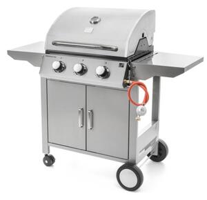 Plinski žar OKLAHOMA BBQ, 3 gorilniki, z redukcijskim ventilom, srebrna Penta CZ