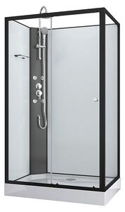 Sanotechnik Tuš kabina Viva (Bela/črna, 80 x 120 x 225 cm)