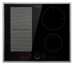Klarstein Delicatessa 60 Hybrid Prime, kuhalna plošča, indukcija, 4 cone, 7000 W, črna
