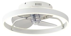 Stropni ventilator bel 50 cm vklj. LED z možnostjo zatemnitve z daljinskim upravljalnikom - Maddy